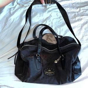 Juicy Couture black weekender duffle bag